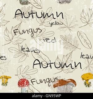 Nahtlose Textur mit Herbst-Muster Stock Vektor