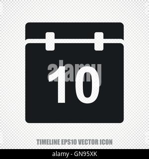 Timeline-Vektor Kalendersymbol. Modernes flaches Design. Stock Vektor