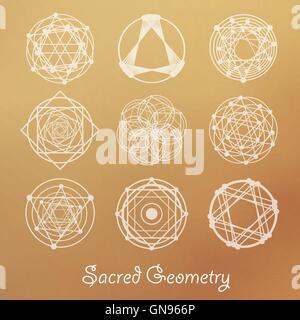Heilige Geometrie-Elemente Stock Vektor