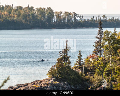 Kajakfahren Isle Royale National Park Stockfoto