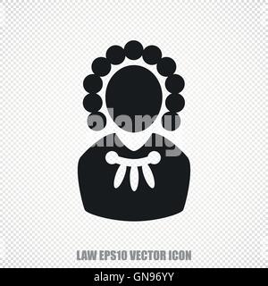 Gesetz Vektor Richter-Symbol. Modernes flaches Design. Stock Vektor