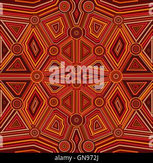 Abstrakte Kunst der australischen Aborigines-Stil Stock Vektor