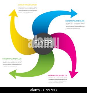 kreative Business Info-Grafik-design-durch bunte drehen Info-Grafik Design Vektor Stock Vektor