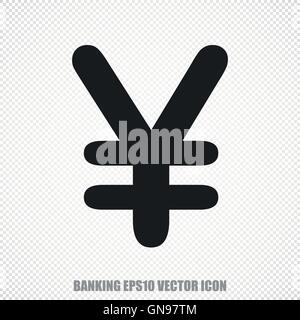 Banking-Vektor Yen-Symbol. Modernes flaches Design. Stock Vektor