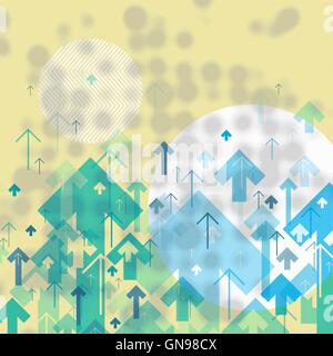 Wissenschaft oder Wirtschaft abstrakten Hintergrund. Pfeile, Kreis S Stock Vektor
