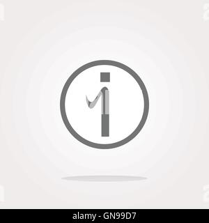 Vektor-glänzende Web-Taste mit Hinweisschild. Abgerundete Form-Symbol Stock Vektor