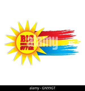 große Sommer-Verkauf-Banner-design Stock Vektor