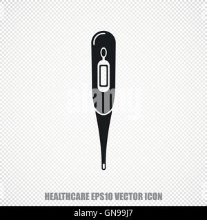 Gesundheit-Vektor Thermometer-Symbol. Modernes flaches Design. Stock Vektor