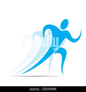 Wettbewerb oder laufen Aktion Icon Design Vektor Stock Vektor