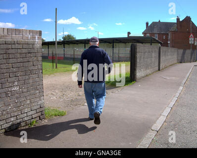 Glasgow, Scotland, UK 29. August 2016. Drumchapel Amateur F.C.privided spielen die bescheidenen Anfänge von Sir Alex Ferguson, David Moyes und Andy Gray noch im Glenhead Park, Duntocher. Einen interessanten Kontrast zu den Stadien studierte sie später in ihrer Karriere an. © Gerard Fähre/Alamy Live-Nachrichten Stockfoto