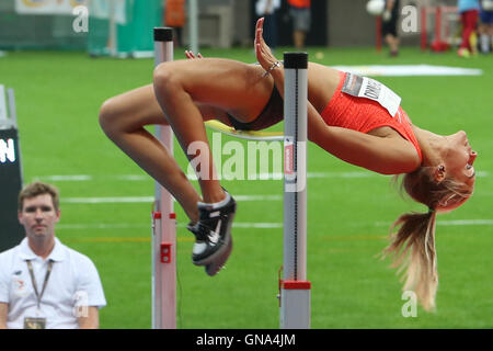 Warschau, Polen. 28. August 2016. Kamila Skolimowska Memorial Leichtathletik-Meeting. Yuliya Lewtschenko (UKR), Damen-Hochsprung © Action Plus Sport/Alamy Live News Stockfoto