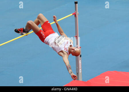 Warschau, Polen. 28. August 2016. Kamila Skolimowska Memorial Leichtathletik-Meeting. Sylwester Bednarek (POL), Mens Hochsprung © Action Plus Sport/Alamy Live News Stockfoto