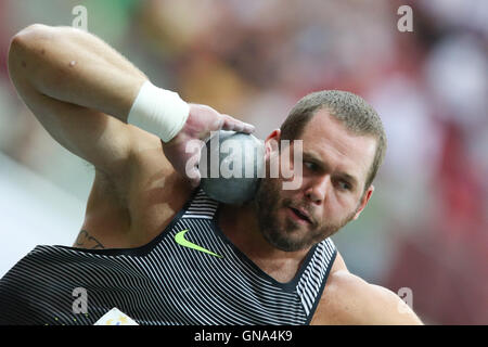 Warschau, Polen. 28. August 2016. Kamila Skolimowska Memorial Leichtathletik-Meeting. Tomasz Majewski (POL), Mens erschossen Putt © Action Plus Sport/Alamy Live News Stockfoto