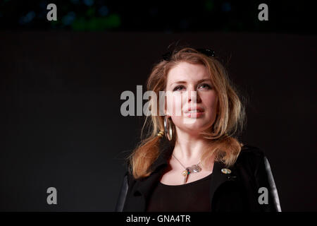 Edinburgh, UK. 29. August 2016. Edinburgh International Book Festival 17. Tag. Edinburgh International Book Festival findet statt in Charlotte Square Gardens. Edinburgh. Abgebildete Zoe Howe. Pako Mera/Alamy Live-Nachrichten Stockfoto