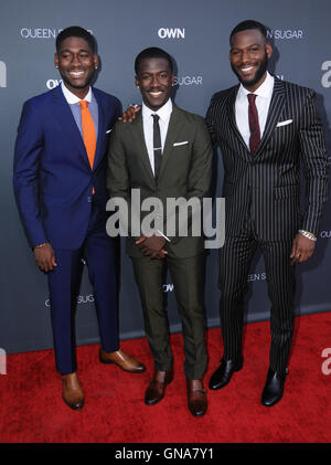 Burbank, CA, USA. 29. August 2016. 29. August 2016 - Burbank, Kalifornien. Kwame Boateng, Kwesi Boakye, Kofi Siriboe. Premiere der OWN '' Königin Zucker '' bei Warner Bros.-Studio-Menge. Bildnachweis: Birdie Thompson/AdMedia Credit: Birdie Thompson/AdMedia/ZUMA Draht/Alamy Live-Nachrichten Stockfoto