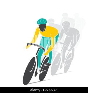 Radfahren Track Race Design Vektor Stock Vektor