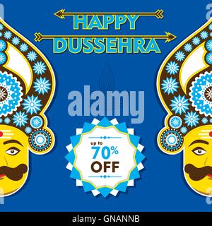 glücklich Dussehra-Grußkarte oder Poster-design Stock Vektor