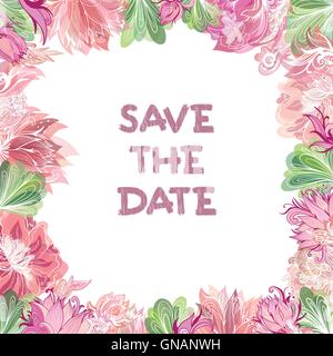 Romantische Vector Floral Frame Stock Vektor