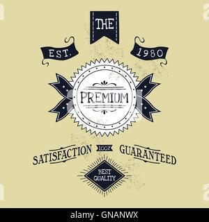 Hand beschriftet Schlagwort Vintage tag Stock Vektor