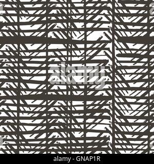 Hand-gezogene Streifen-Muster. Nahtloser Vektor-Design. Stock Vektor