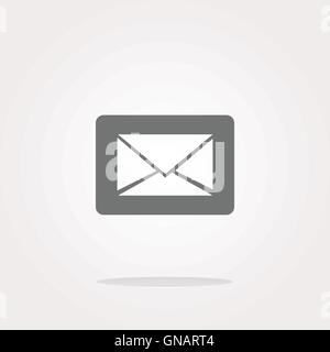 Vektor-e-Mail-Symbol auf glänzenden runden Knopf Stock Vektor