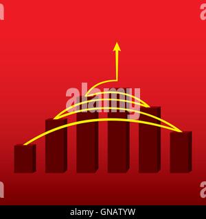 abstrakte zufällige Wachstum Grafik Design Konzept Vektor Stock Vektor