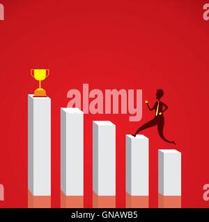 geschäftlichen Erfolg Diagrammdesign Konzept Stock Vektor