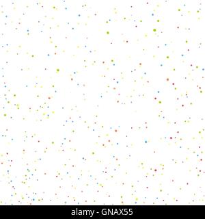 Nahtlose chaotischen bunte Punkte-Muster. Abstrakte Vektormuster Stock Vektor