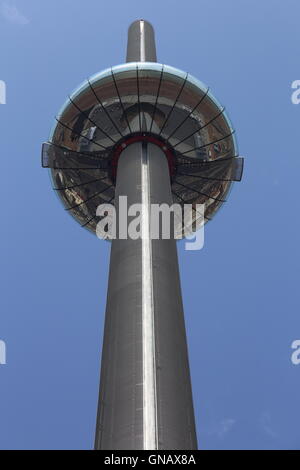 Blick auf die British Airways i360 in Brighton. Stockfoto