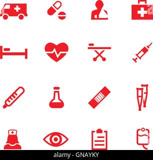 Satz von Vektor-Medizin-Icons. Stock Vektor