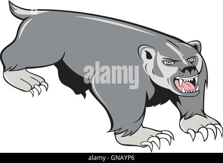 Dachs sprungbereiten Cartoon Stock Vektor