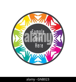 Teamarbeit oder Einheit Konzept-Design-Vektor Stock Vektor