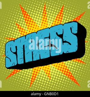 Stein-Word-Stress-text Stock Vektor