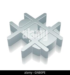 Gesetz-Symbol: 3d metallic Verbrecher mit Reflexion, Vektor-Illustration. Stock Vektor