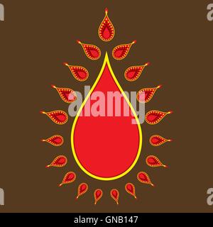 kreative happy Diwali Gruß Design Vektor Stock Vektor