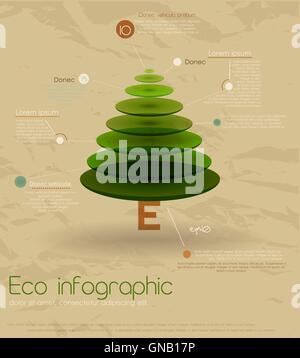 Vintage Eco Infografik. Stock Vektor