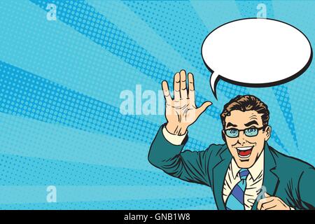 Hände geben ein high Five für tolle Arbeit Stock Vektor