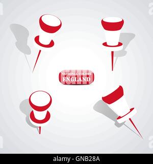 Satz von Pins, Vektor-Illustration. Stock Vektor