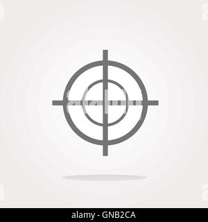 Vektor Zielsymbol, isoliert auf weißem Hintergrund Stock Vektor