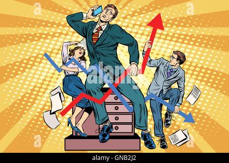 Geschäftsleute und Vertrieb Zeitpläne Stock Vektor