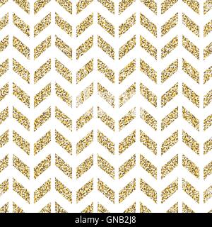 Nahtlose geometrische Muster. Glitzernde goldene Oberfläche Stock Vektor