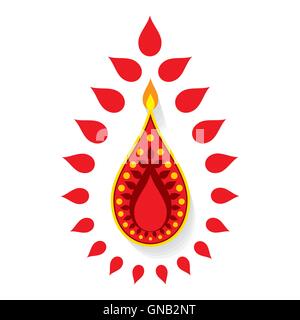 kreative Diwali Gruß oder Banner Design Vektor Stock Vektor