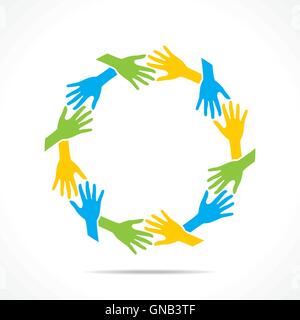 Teamarbeit oder Einheit Konzept-Design-Vektor Stock Vektor