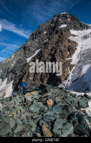 Die grobe Glockner 3798m. Klettern auf die grobe Glockner 3798m Stockfoto