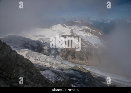 Klettern auf die grobe Glockner 3798m Stockfoto