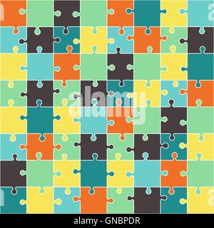 Jigsaw Puzzle. Bunte Vektor-Illustration. Stock Vektor