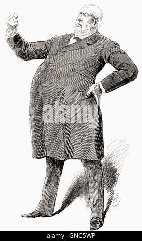 Sir William George Granville Venables Vernon Harcourt, 1827 – 1904.  Britischer Jurist, Journalist und liberale Staatsmann. Nach einer Skizze von Harry Furniss. Stockfoto