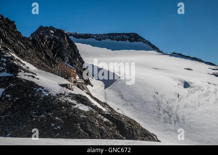 Die Stubaier Alpen. Mueller-Hütte-Berghütte Stockfoto