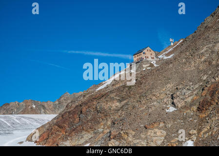 Die Stubaier Alpen. Mueller-Hütte-Berghütte Stockfoto