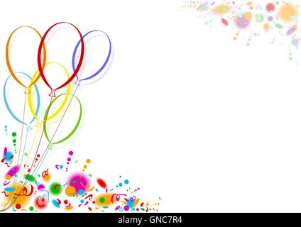 Party Luftballons Hintergrund Stock Vektor